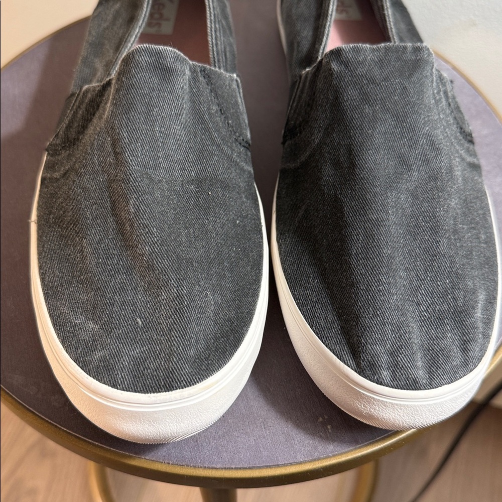 Keds Black Canvas Slip-On Shoes - Picture 3 of 5